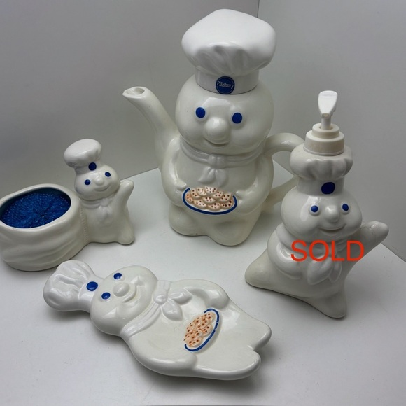 Vintage 1997 Pillsbury Doughboy ceramic teapot with removable hat - Picture 12 of 12